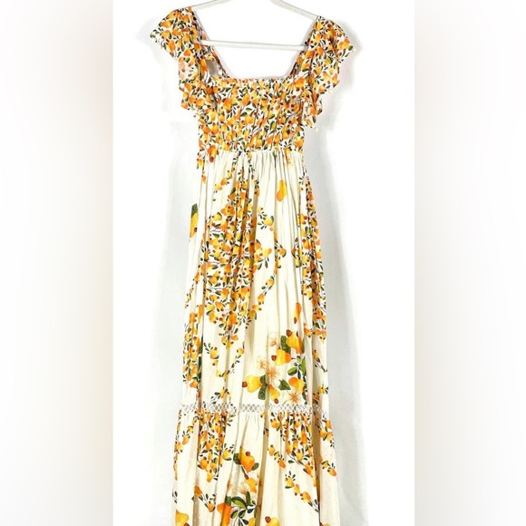 Farm Rio cashew white and yellow floral maxi dress - Picture 2 of 7